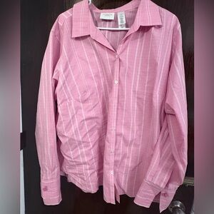 Bundle 3 for $15. Liz Claiborne Pink Plaid Blouse. Size 18W.